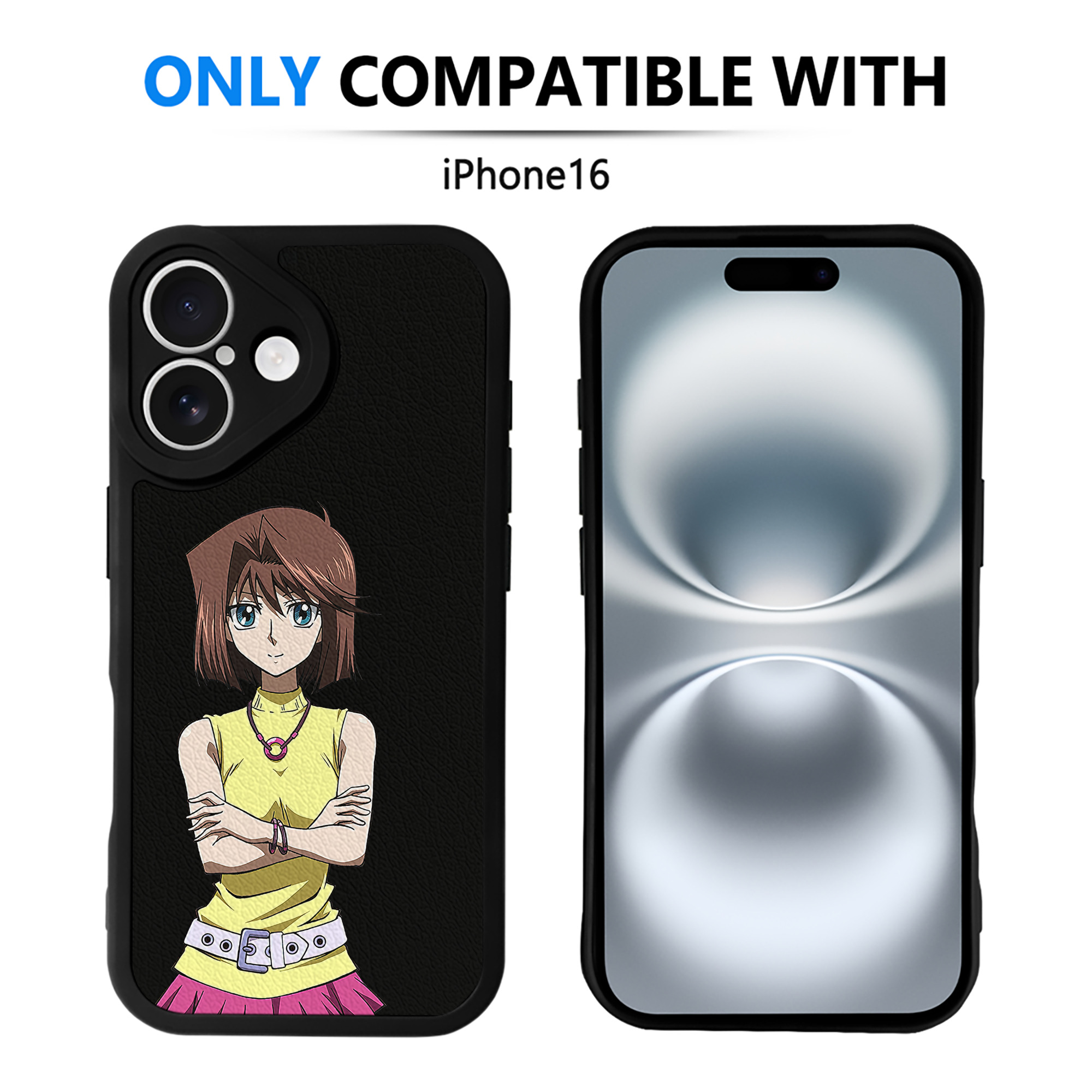 遊☆戯☆王 Yu-Gi-Oh! 【iPhone 16シリーズ対応】シリコンスマホケース（レザー調） 材質：シリコン
